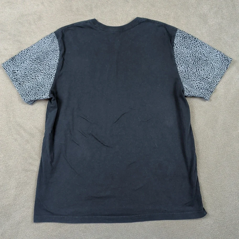 Jordan XXL Mens T-Shirt Black Grey Elephant Print Jumpman Air Short Sleeve Tee
